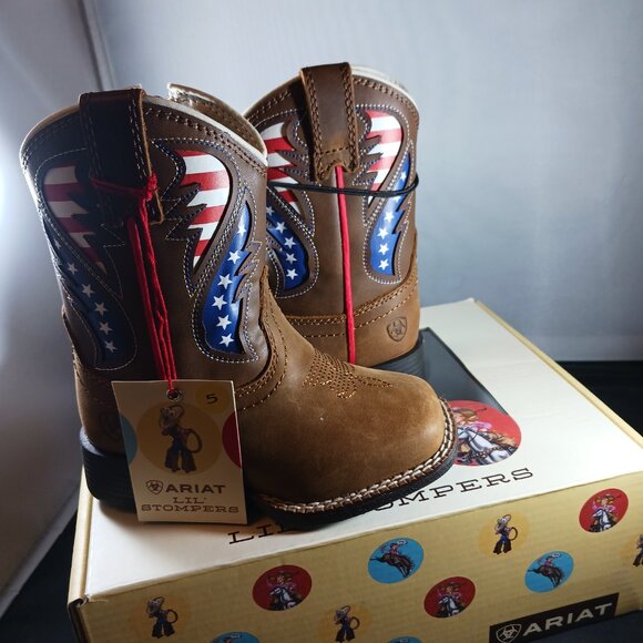 Ariat Baby Boy Western Boot size 5 Little Stompers George Boot - Picture 1 of 12
